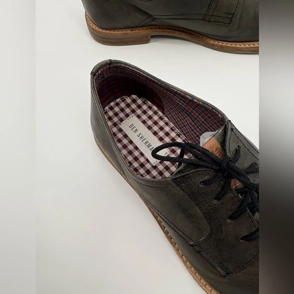 Ben Sherman | Men's Leather Birk distressed Dress Shoes | size 10